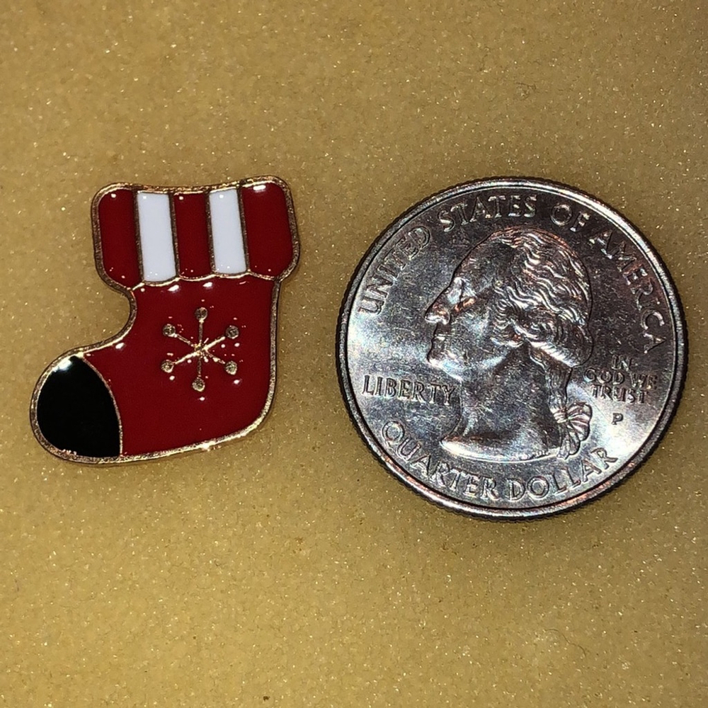 Stocking Christmas Holiday Y2K Retro Boho Scatter Pin - Picture 3 of 4